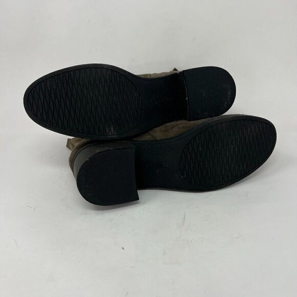 Clarks Womens Brown Leather Almond Toe Slip On Ankle Chelsea Boots Size 8.5 - Picture 6 of 8